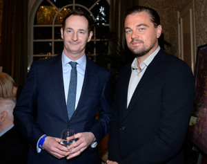 LOS ANGELES, CA - JANUARY 09: (EXCLUSIVE COVERAGE) British Consul General Southwest Region United States Chris O'Connor (L) and actor Leonardo DiCaprio attend the BAFTA Los Angeles Awards Season Tea at Four Seasons Hotel Los Angeles at Beverly Hills on January 9, 2016 in Los Angeles, California. (Photo by Kevork Djansezian/BAFTA LA/Getty Images for BAFTA LA)